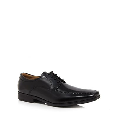 Henley Comfort Black leather 'Wind' lace up shoes